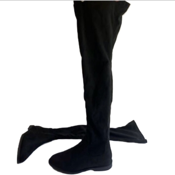 NEW ASOS Kalani over the knee boots in black micro size Uk 6/US 8 - Picture 6 of 9